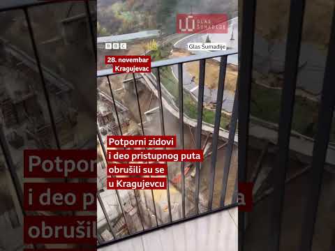 Pogledajte: Trenutak obrušavanja puta u Kragujevcu #kragujevac #srbija #odron #shorts