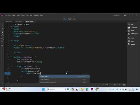 Javascript Tutorial 18 Functions Timer Part 1