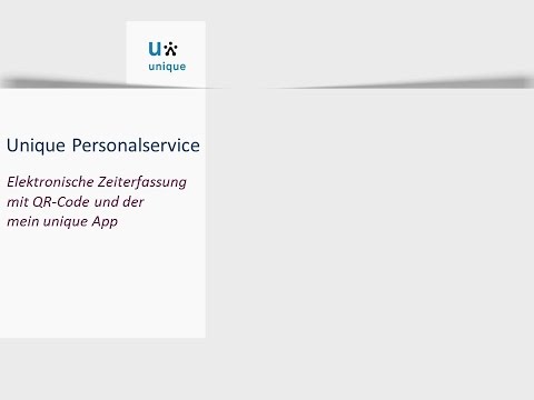 Zeiterfassung mit der mein unique App (mit QR-Code) | Unique