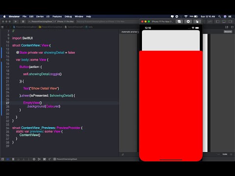 Present a New View Using Sheet in SwiftUI