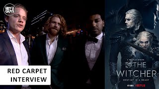 The Witcher S2 Premiere - Basil Eidenbenz, Paul Bullion & Yasen Atour on the expansion on season one video