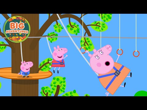 Peppa Pig’s Zipline Park Adventure! 🌳 Peppa & George: Monkey Trees | Cartoon for Kids | 20 Min