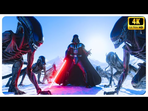 4,000,000 Aliens Invade DARTH VADER's Base!! WHO WINS? [4k] #UEBS2