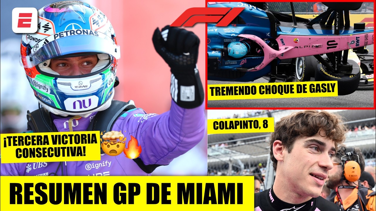 ANTONELLI INTRATABLE domina GP de MIAMI y suma OTRA VICTORIA. Norris y Piastri al podio | Formula 1