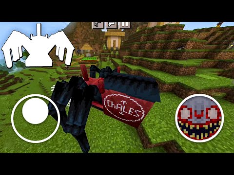 I playing As CHARLES in Hunt Mode in Minecraft PE - Choo Choo Charles Addon