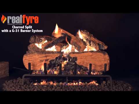 Peterson Real Fyre Charred Split Oak with the G31 Burner System Video