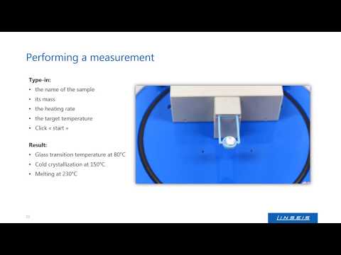 LINSEIS Chip DSC 10 Performing a PET Measurement