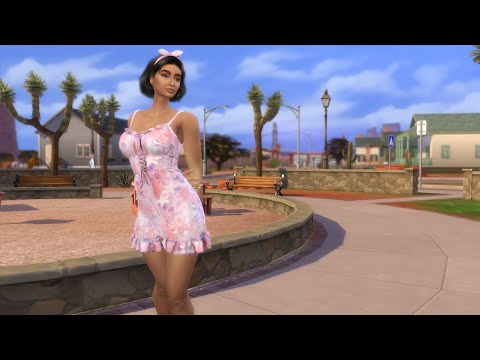 sims 4 premium cc download brunette female Nailah Gamal by Bonita100 Game Video Preview