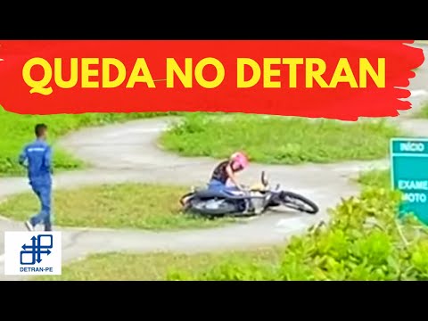 QUEDA DE MOTO NO EXAME DE MOTO DO DETRAN #161