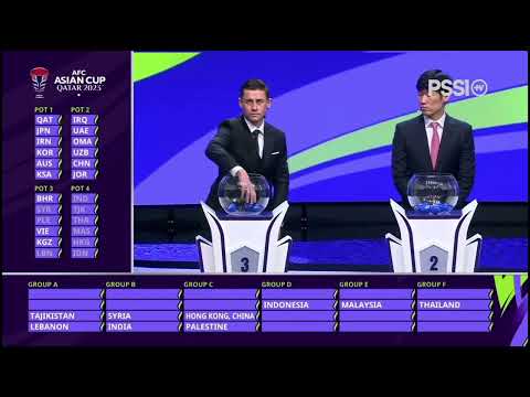 INDONESIA TERGABUNG DALAM GROUP D || PIALA ASIA QATAR 2023