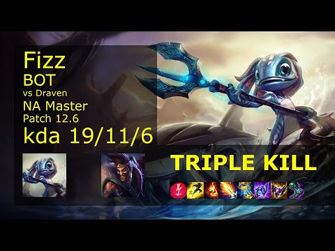 Fizz Bot & Karma vs Draven & Nautilus - NA 19/11/6 Patch 12.6 Gameplay