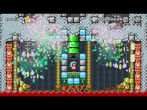 Mario Max 1-F Flower Palace by Max - SUPER MARIO MAKER - NO COMMENTARY 1bj
