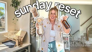 sunday cleaning reset for my sustainable home 🫧🧺🍃