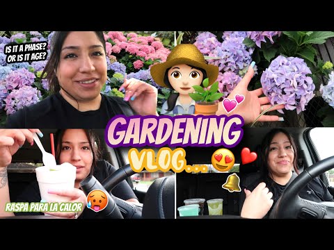 PLANT SHOPPING • FIXED OUR FLOWER BED • RASPAS• TACO BELL 🔔 • AGE OR A PHASE | HOUSTON TX VLOG