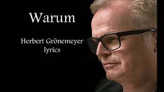Herbert Grönemeyer - Warum     (lyrics)