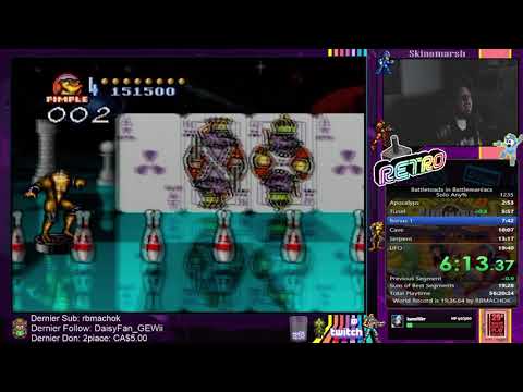 Battletoads in Battlemaniacs - 19m35.27s Pimple WR