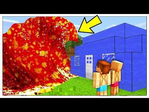 ONDA GIGANTE DI LAVA CONTRO BASE DI ACQUA! - Minecraft ITA