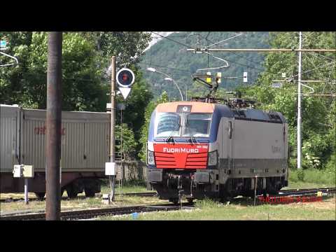 VECTRON E.191 FUORIMURO MANOVRA CARRI PER LA SILICE A BORGO S. DALMAZZO. (CN) SAB. 30 - 5 - 2020.