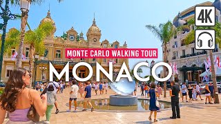 Monte Carlo MONACO 4K Walking Tour - Captions &