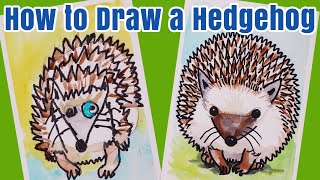 How to Draw and Paint a Hedgehog Kids Art Tutorial
