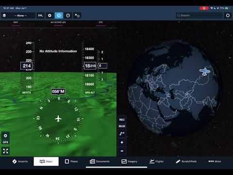 Stars in ForeFlight Mobile - at 200x speed