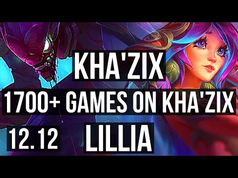 KHA vs LILLIA (JNG) | 3.6M mastery, 14/1/5, 1700+ games, Legendary | KR Grandmaster | 12.12