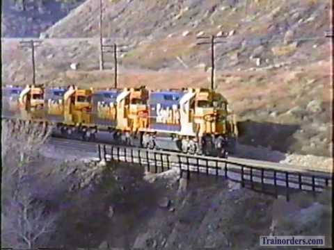 Classic Railroad Series 294 - Santa Fe EB at Blue Cut December 31, 1991