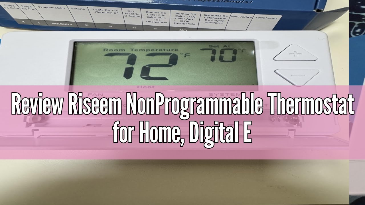 Review Riseem NonProgrammable Thermostat for Home, Digital Energy-Saving Thermostat,Single-Stage Sys