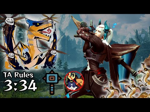MHR Sunbreak: MR4 Tigrex Vs. Strength Hammer 3:34 TA Wiki Rules -  ティガレックス ハンマー