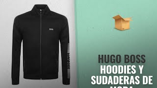 10 Mejores Ventas De Hugo Boss: Hugo Boss Men Green Full Zip Sl Tech Sweatshirt Black