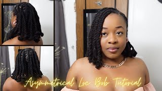 Asymmetrical Loc Knot Bob Tutorial | Sofineee