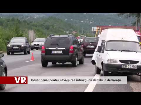 Dosar penal pentru săvârşirea infracţiunii de fals în declaraţii