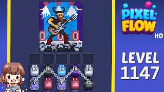 Pixel Flow Level 1147 Solution Walkthrough