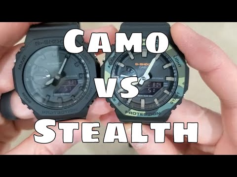 Camouflage vs Stealth Casio G-Shock Casioak GA-2100SU-1A vs GA-2100-1A1