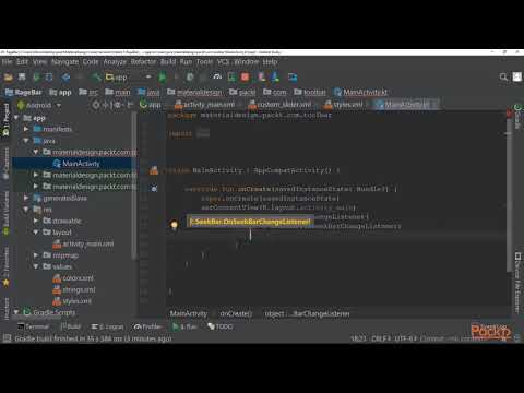 Hands On Android Material Design Implementing Sliders | packtpub com