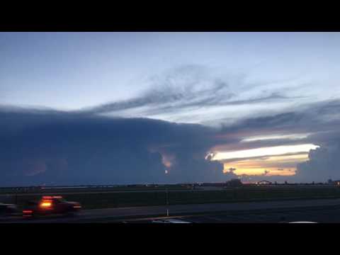 Sunset Thunderstorm Over Patrick Air Force Base Florida in 4k