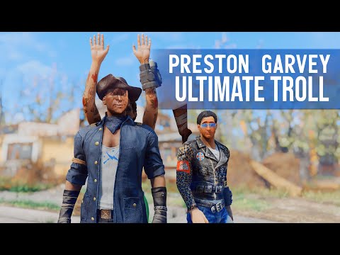 Fallout 4 - PRESTON GARVEY TROLLS YOU - Minuteman Parody Prank Mod - Prestonian Knuckles