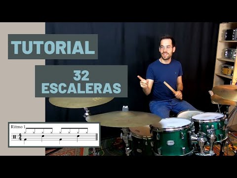 Cómo tocar 32 ESCALERAS en BATERÍA – Rulo y la Contrabanda (TUTORIAL Español)