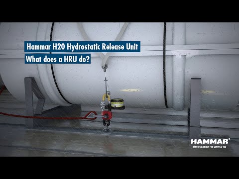 Liferaft rescue hydrostatic release unit hammar h20r