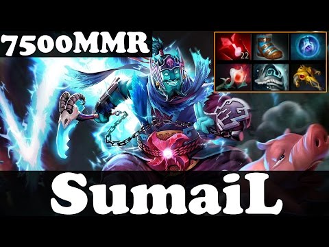 Dota 2 - SumaiL 7500 MMR Plays Storm Spirit vol 2 - Ranked Match Gameplay
