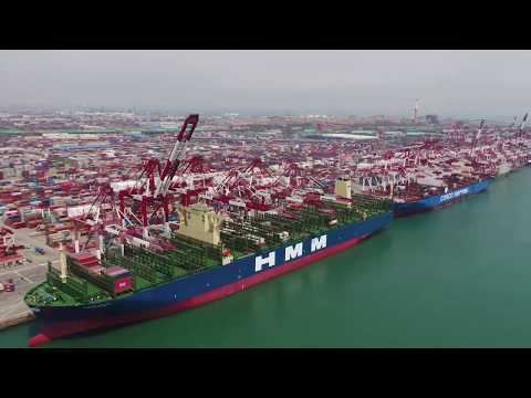 HMM - Maiden voyage of HMM Algeciras #1-Qingdao