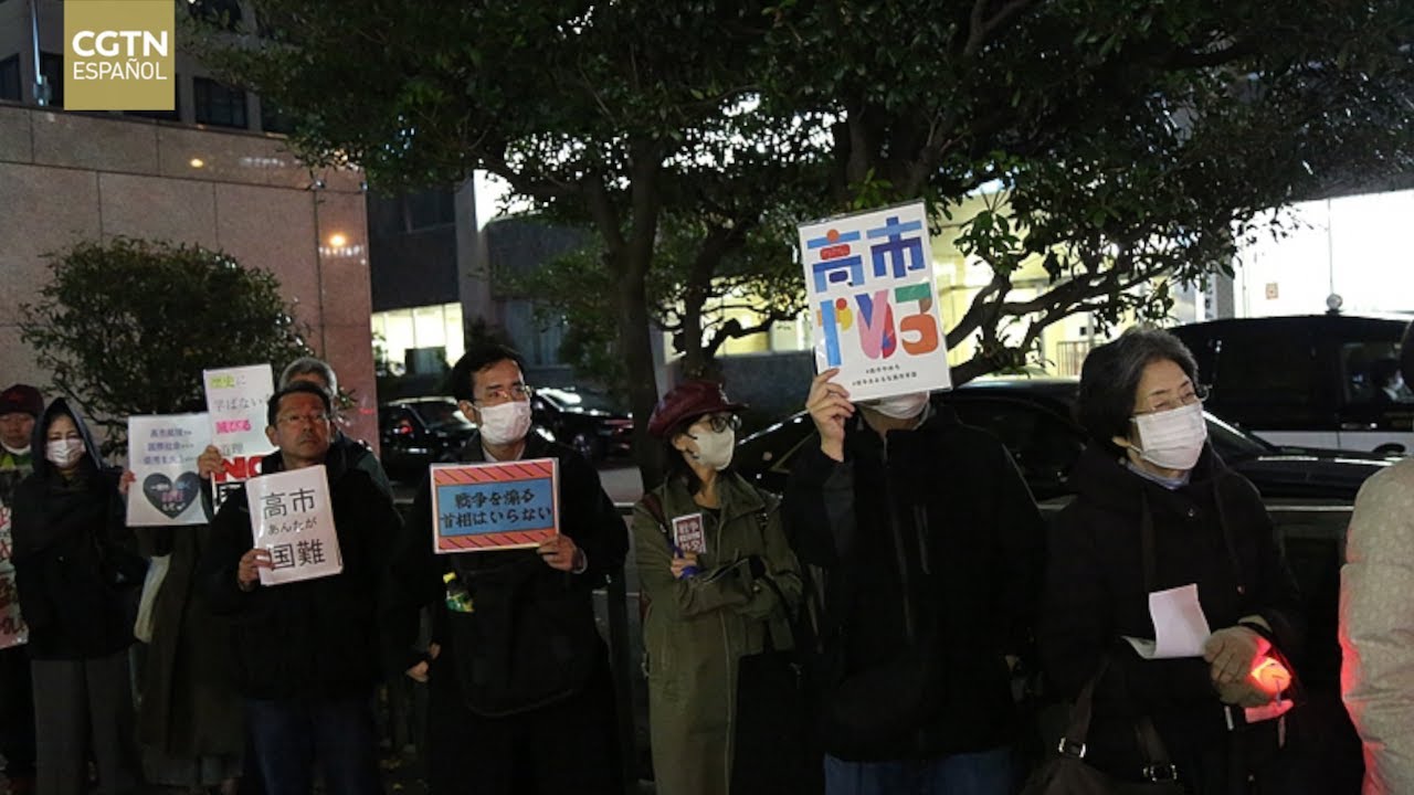 Una manifestación en Tokio exige a Takaichi retractarse de sus declaraciones