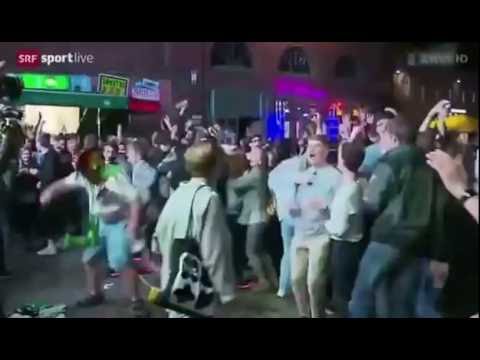 UEFA EURO 2016 -Reaction/Reaktion to the last penalty at Prenzlauer Berg, Berlin, Germany 02.07.2016