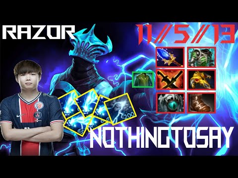 NothingToSay Razor Mid Gameplay Patch 7.31b - Dota 2 Full Game Player Perspective