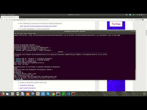 How To Create Web Application Using Python Flask Postgresql On Ubuntu 18 04 Python3 Pip3
