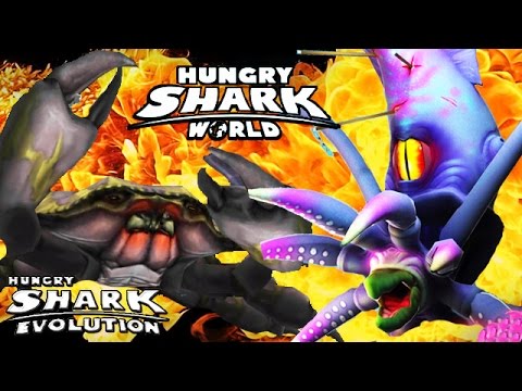 Hungry Shark Evolution vs World - Colossal Squid vs Giant Crab #2