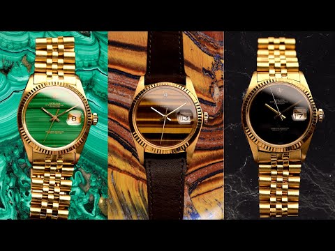 Three Rolex Datejusts 1601 You Won’t Forget – Malachite, Tiger´s Eye, Onyx