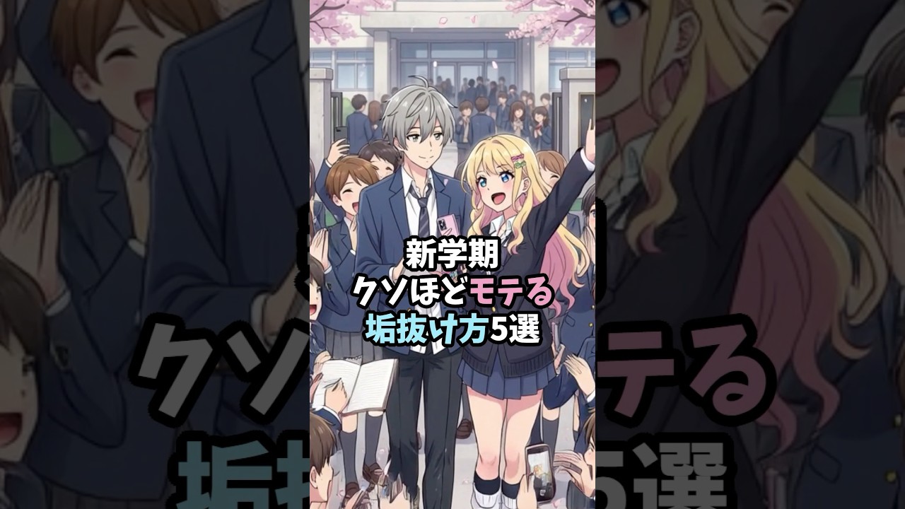 新学期クソほどモテる垢抜け方5選　#恋愛 #恋愛雑学 #新学期 【楽曲提供:箕輪レコーズ】