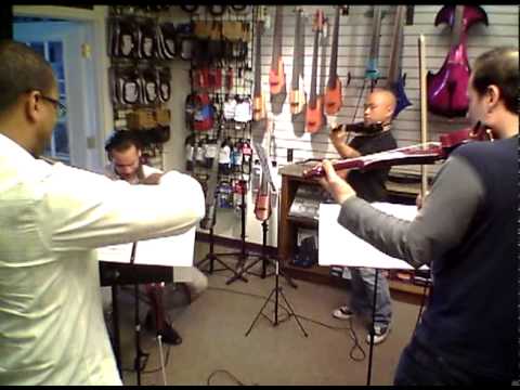 Sweet Plantain visits Electric Violin Shop