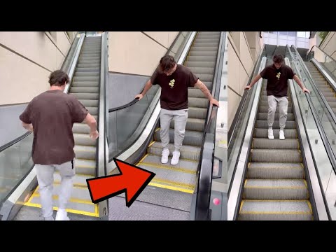 This ESCALATOR trick will SHOCK you!! - #Shorts